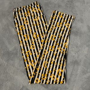 Lularoe Leggings Black & White Pinstripe Jack Skellington Halloween One Size